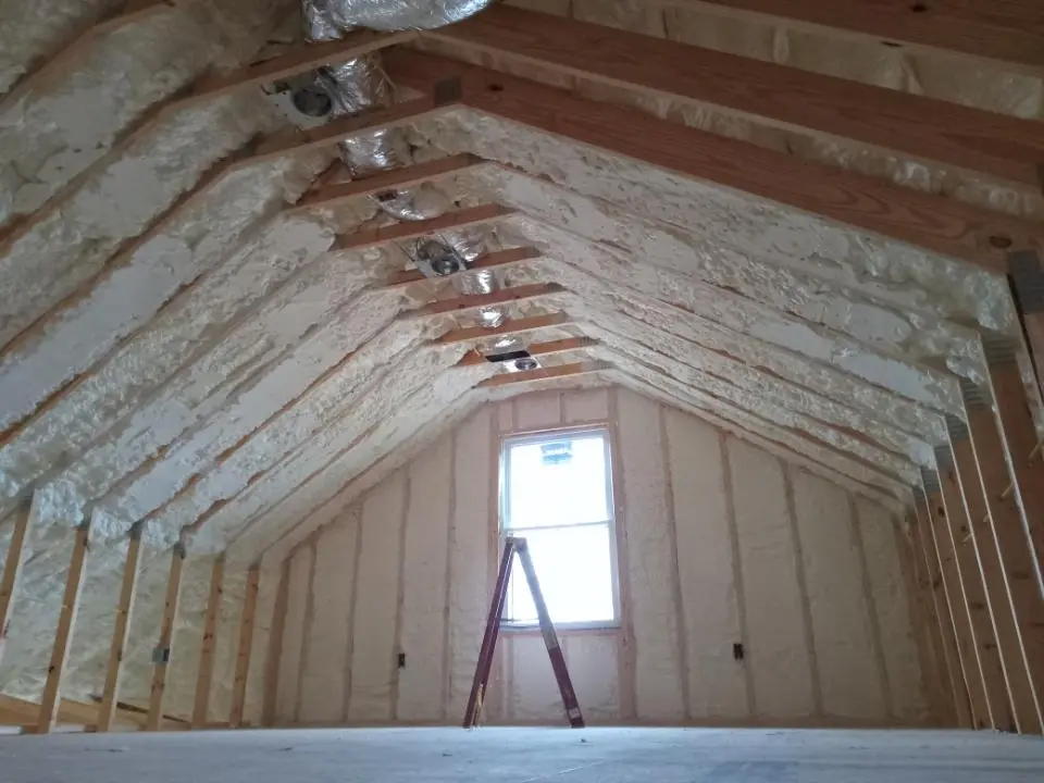 Spray foam roofing application for Crawl Space Insulation project in Brown Deer